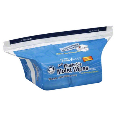 Harmon Face Values: Harmon Face Values Flushable Wipes Refill 84 Count