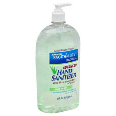 Hand Soap: Harmon Face Values Hand Sanitizer Aloe 32 oz