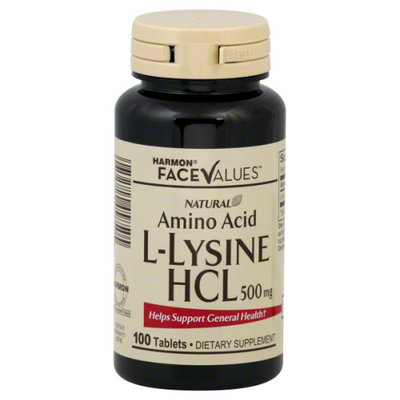 Harmon Face Values: Harmon Face Values L-lysine 500 Mg 100 Tablets