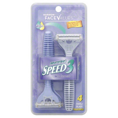 Harmon Face Values: Harmon Face Values Lady 3 Blade Disposable Razor 4 Count