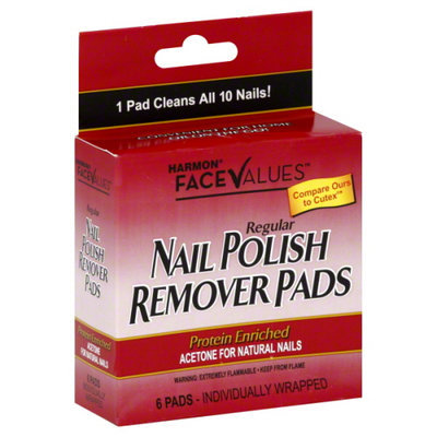 Harmon Face Values: Harmon Face Values Nail Polish Remover Pads Regular 6 Count