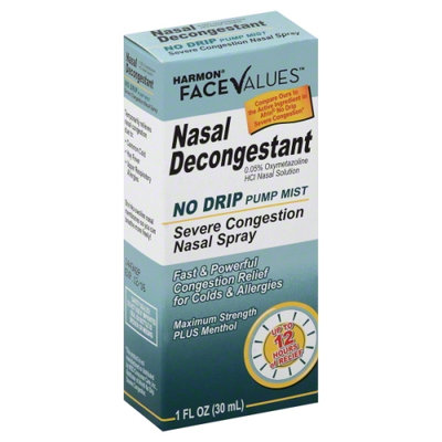 Harmon Face Values No Drip Severe Congestion Nasal Spray 1 Z
