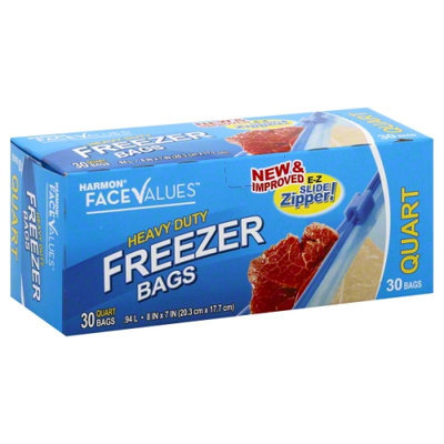 Paper Products: Harmon Face Values Freezer Slider Quart Size 30 count