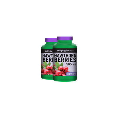 Piping Rock Hawthorn Berries 565 mg 2 Bottles x 180 Capsules