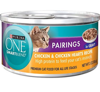 PURINA ONE® SmartBlend Pairings Chicken & Chicken Hearts Recipe in Gravy Premium Cat Food