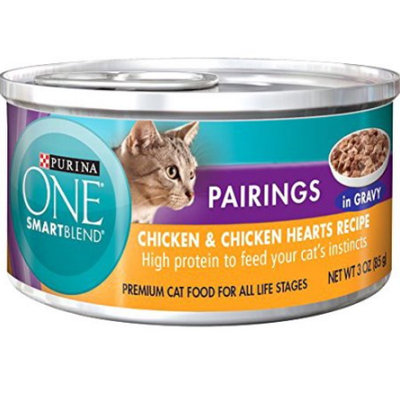 PURINA ONE® SmartBlend Pairings Chicken & Chicken Hearts Recipe in Gravy Premium Cat Food