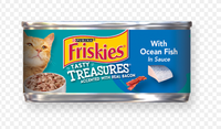 Friskies® Tasty Treasures With Ocean Fish In Sauce Accented With Real Bacon