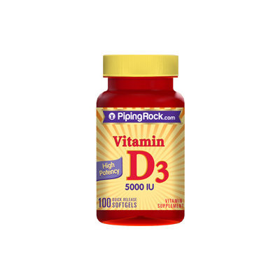 Piping Rock Vitamin D3 5000 IU 100 Softgels