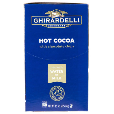 Ghirardelli Premium Hot Cocoa with Chocolate Chips (Water or Milk Soluble)