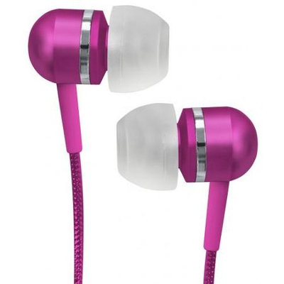 Coby CVEM79PNK High Performance Isolation Stereo Earphones, Pink