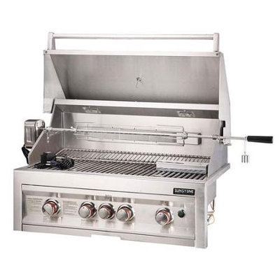 Sunstone 4-Burner Natural Gas Gas Grill with Integrated Smoker Box SUN4BIRNG