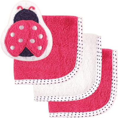 Baby Vision Luvable Friends 3 Pack Washcloths with Toy - Ladybug