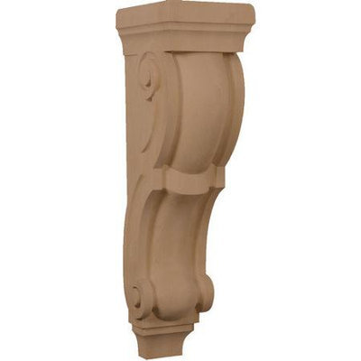 Ekena Millwork 7-in x 26-in Rubberwood Traditional Wood Corbel