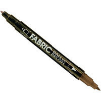 Uchida Of America Corp Ballpoint Tip and Brush Dual Fabric Marker Color: Brown