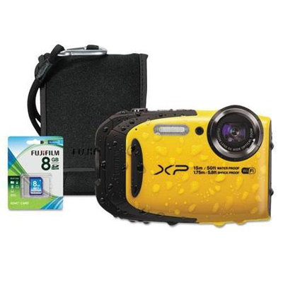 Fuji XP80 Digital Camera Bundle, Tracking Auto Focus, 16 MP, Black