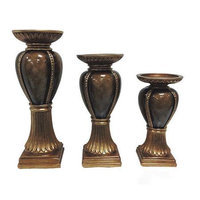 Dlusso Designs D'Lusso Designs Isadora Collection 3-piece Hurricane Candle Set
