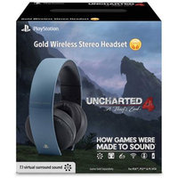Uncharted 4: A Thief's End Limited Edition Gold Wireless 7.1 Headset - Gray Blue