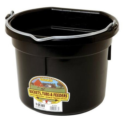 Miller Mfg Inc Miller Mfg Co Inc Flat Back Plastic Bucket- Green 8 Quart - P8FBGREEN