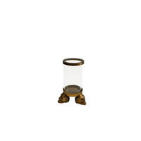 Rojo 16 792-S 9.5 x 9.5 x 13 in. Brunei Raw Rustic & Gold Cylinder Small