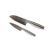 ZHEN D15S VG-10 Series Damascus Metal Handle Steel Santoku Knife Set