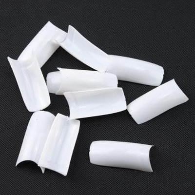Image 500 PCS Natural False Acrylic UV Gel Half French Finger/Toe Nail Art Tips Tools