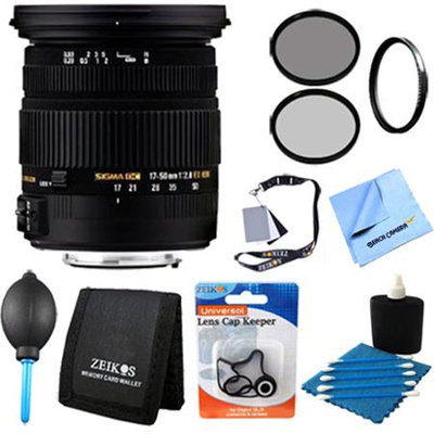 Sigma 17-50mm f/2.8 EX DC OS HSM FLD Zoom Lens for Nikon DSLR Camera - Pro Lens Kit