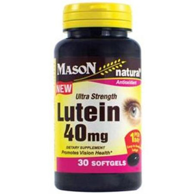 Lutein 40 mg Ultra Strength, 30 Softgels, Mason Natural