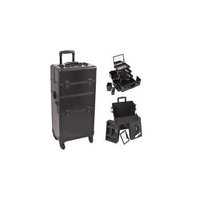 Just Case Sunrise I3561CRAB Black Crocodile Trolley Makeup Case
