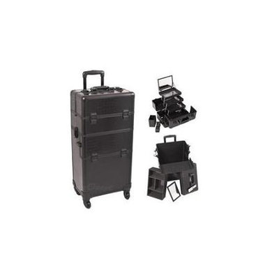 Just Case Sunrise I3561CRAB Black Crocodile Trolley Makeup Case