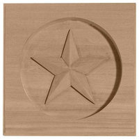 Ekena Millwork Austin Star Square Wood Rosette ROS03X03AUMA