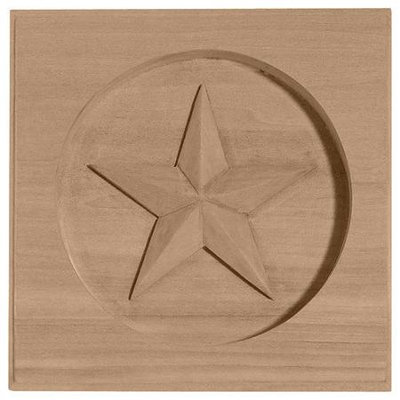 Ekena Millwork Austin Star Square Wood Rosette ROS03X03AUMA