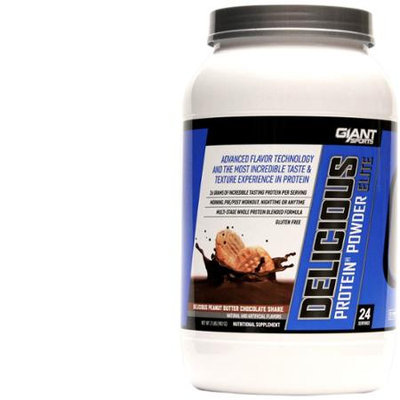 Giant Sports Delicious Elite Powder, Peanut Butter Chocolate, 2 Pound