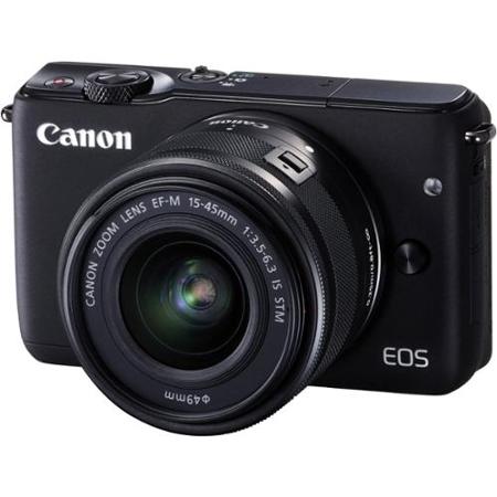 Canon EOS M10 Mirrorless Digital Camera with EF-M 15-45mm camera Kit - Black
