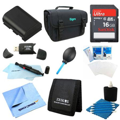 Special Loaded Value 16GB Card & LP-E6 Battery Kit for Canon 5D Mark III & 60D