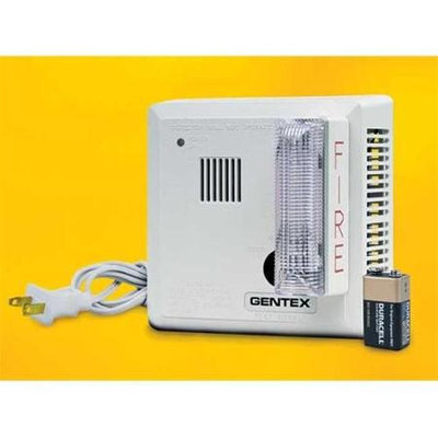 Smoke Alarms with Strobe: Gentex Smoke Detectors Photoelectric Smoke Alarm with Plug-in Line Cord, ADA Strobe and Battery Backup 7139LS