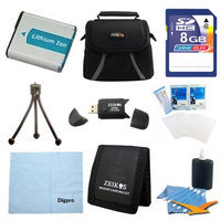 Special Loaded Value 8GB Card and NP-FH50 Battery Kit for Sony DSC-HX200V, DSC-HX100V