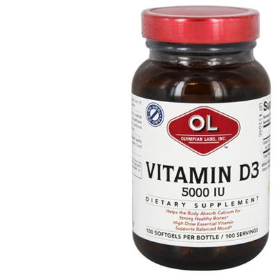 Olympian Labs Vitamin D3 5000 IU - 100 Softgels