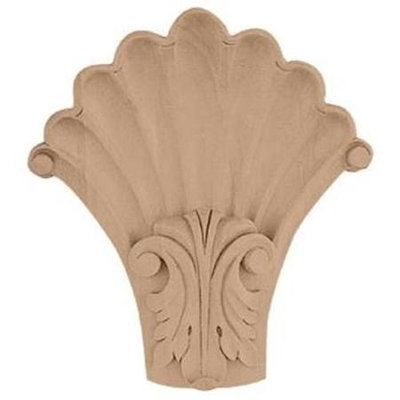 Ekena Millwork 5.25-in x 6.5-in Maple Acanthus Wood Corbel
