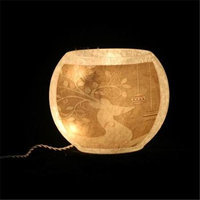 DecorFreak Lighted Oval Glass Jar - With Reindeer