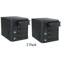 2 Pack Verbatim PowerBay NAS RAID 3.5 8TB USB/RJ45 Quad Hard Drive Enclosure