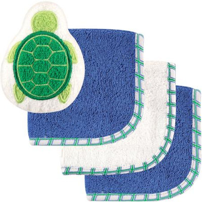 Baby Vision Luvable Friends 3 Pack Washcloths with Toy - Turtle