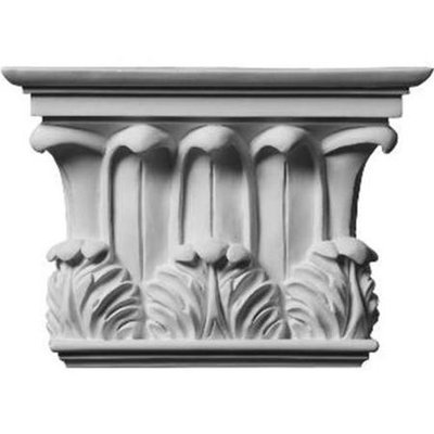 Ekena Millwork Temple Of Winds 10.75-in x 0.64-ft Urethane Capital Entry Door Casing Accent