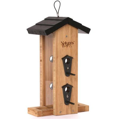 tures Way Nature's Way 2 Quart Bamboo Vertical Straight Feeder