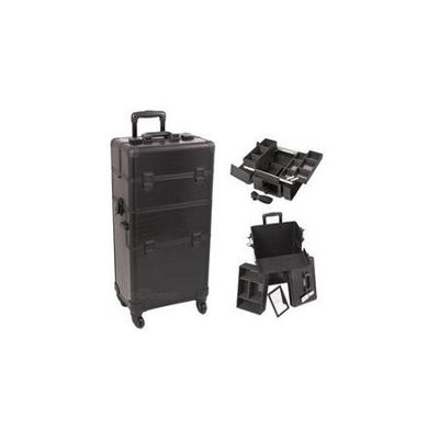 Just Case Sunrise I3261CRAB Black Crocodile Trolley Makeup Case