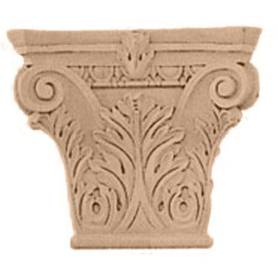 Ekena Millwork Corinthian 6.25-in x 0.47-ft Maple Wood Capital Entry Door Casing Accent