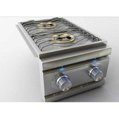 Rcs Gas Grills Stainless Steel Double Side Burner with LED Lights - LP