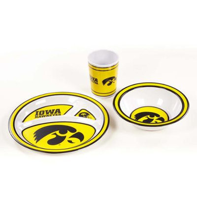 BSI Products BSI Iowa Hawkeyes Kid's 3 Pc. Dish Set