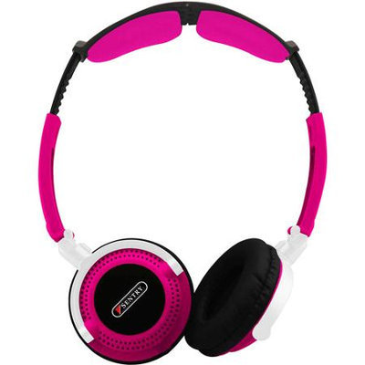 Sentrysafe Headphone, full Size, pink - Folding, rubber Finish - Ho403