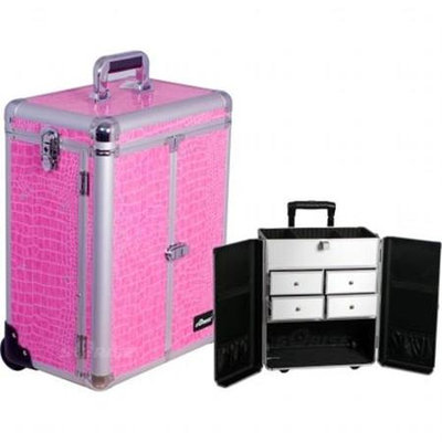 Sunrise Books Sunrise E6305CRPK Pink Crocodile Split Drawer Textured Case