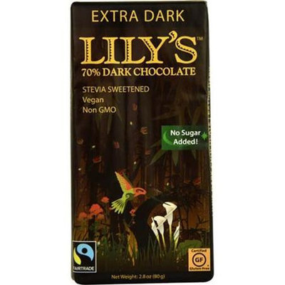 Lily`s Sweets Lilys Sweets 2.8 Ounce 70 Percent Dark Chocolare Extra Dark Bar